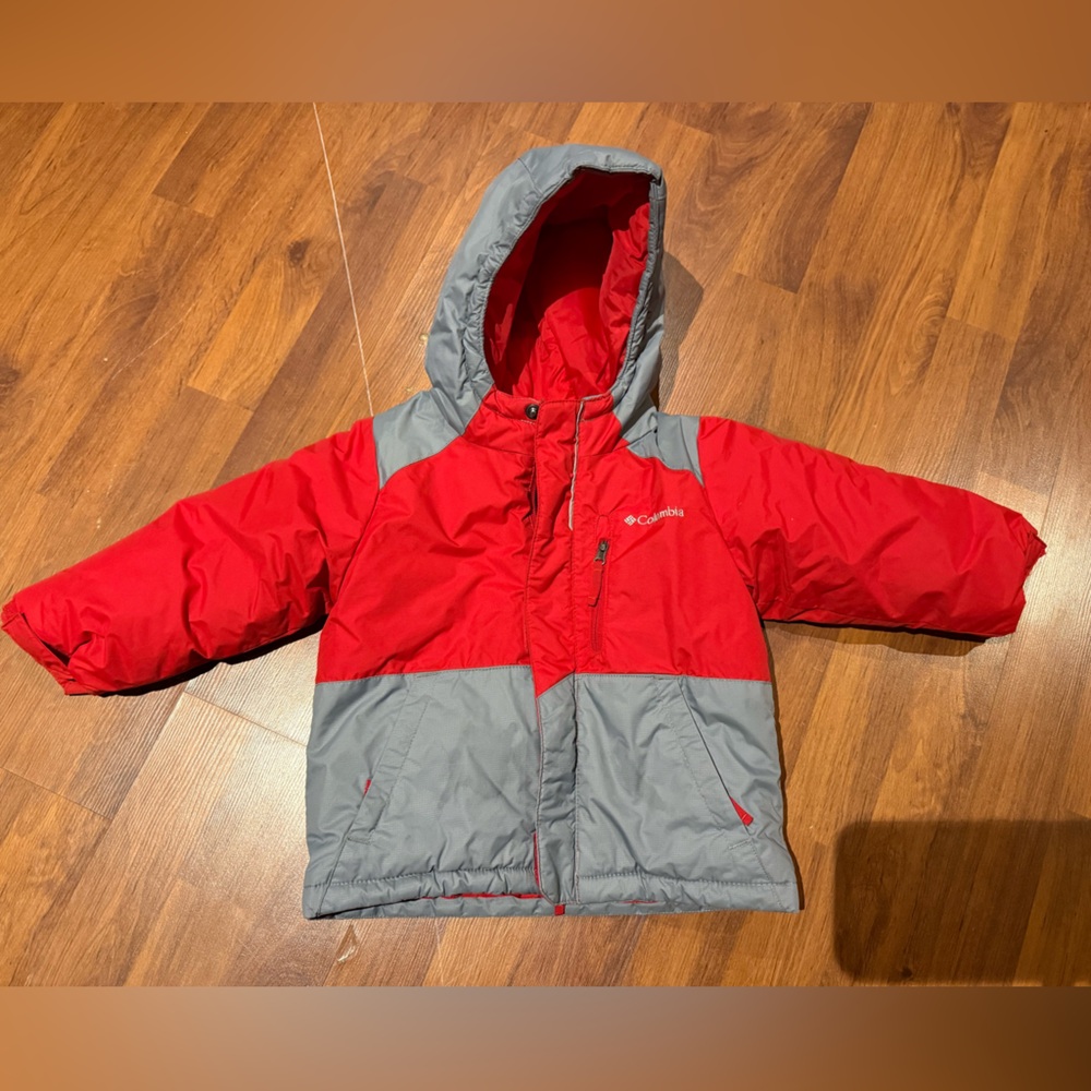 Columbia Kids Puffer Jacket in Red and Gray